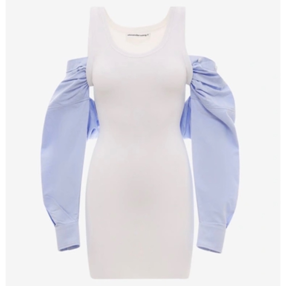 Alexander Wang T Bi-Layer Off Shoulder Oxford Shi… - image 3